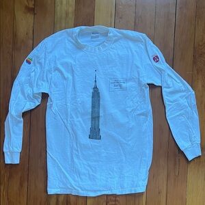Empire State Run Up 1988 White Long Sleeve Men's Shirt